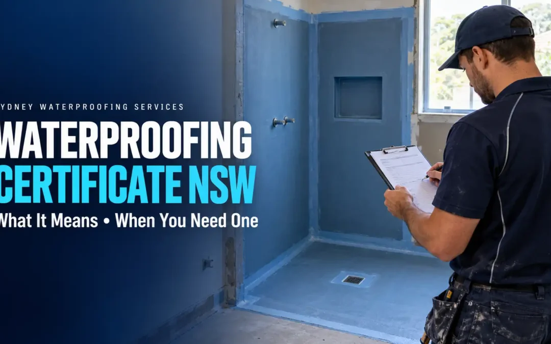 Waterproofing certificates in NSW: a practical guide
